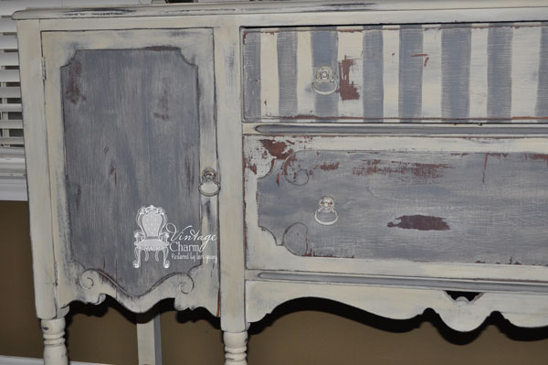 painted buffet, painted furniture