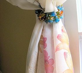 Cool Use for Napkin Rings.....As Drapery Hold Backs