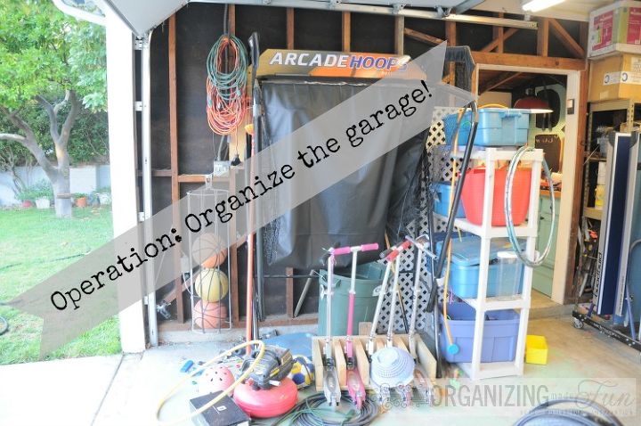 operation organize the garage, garages, organizing, Before a big mess