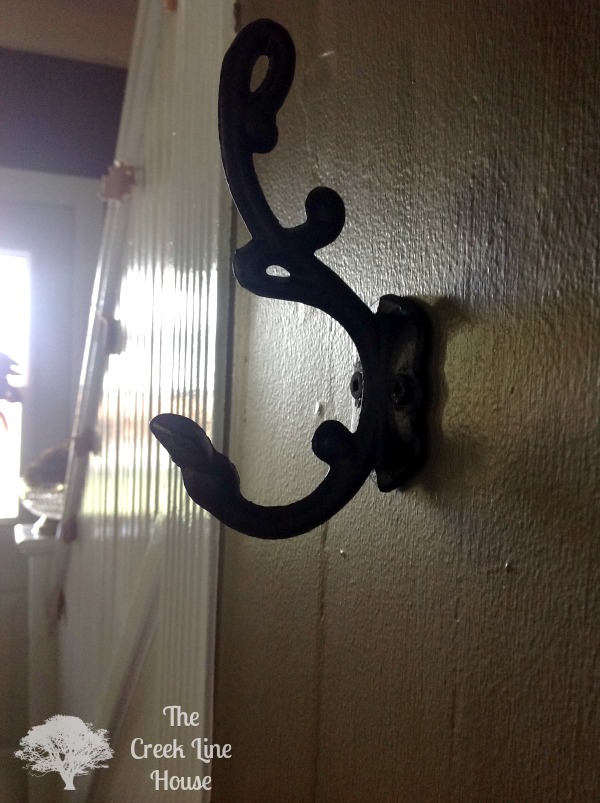 new hooks in the hallway, foyer, home decor