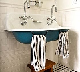 farmhouse bathrooms, bathroom ideas, diy, flooring, home decor, how to, repurposing upcycling, How fabulous is this double vintage sink