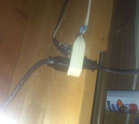 electrical safety issues in a home, electrical, Extension cord nailed to ceiling joist in basement