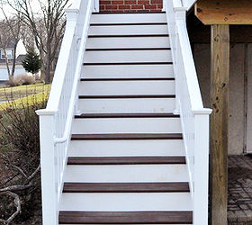 how to build a deck, decks, woodworking projects, The stairs and deck are trimmed in PVC board
