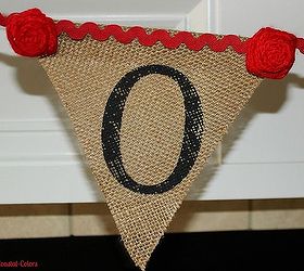 valentine s day mantel simple craft projects, fireplaces mantels, seasonal holiday d cor, valentines day ideas, A burlap banner Love