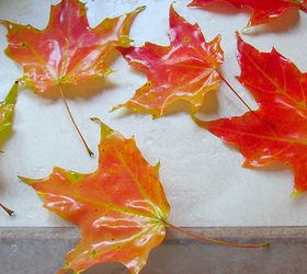 turn fall leaves into small soaps, crafts, gardening, seasonal holiday decor, This is after they were dipped