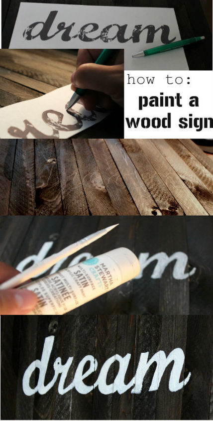 how to paint words on a wood sign, crafts, painting