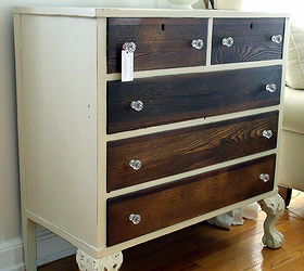 two toned antique dresser, painted furniture