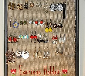earrings holder, cleaning tips, repurposing upcycling