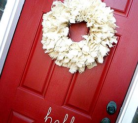 super easy burlap wreath, crafts, seasonal holiday decor, wreaths, burlap wreath