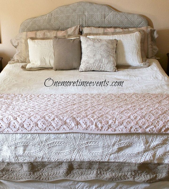 upholstered headboard using a comforter, bedroom ideas, home decor, painted furniture, repurposing upcycling, Master Bedroom