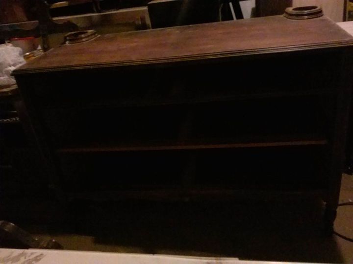 vintage dresser gone shabby, painted furniture, repurposing upcycling, rustic furniture, Dark Wood Dresser sorry my pic is so dark