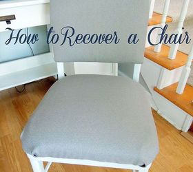 how to recover a chair, painted furniture, reupholster, See more pictures and details on the blog