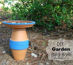 diy garden bird bath project, crafts, gardening, outdoor living, DIY Garden Bird Bath
