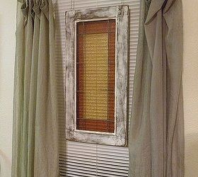 cabinet door, crafts, doors, home decor, repurposing upcycling, window treatments, China Cabinet door with a painted frame using white satin gloss paint Lightly sanded
