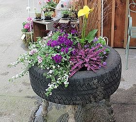 Up cycled Tire Planter
