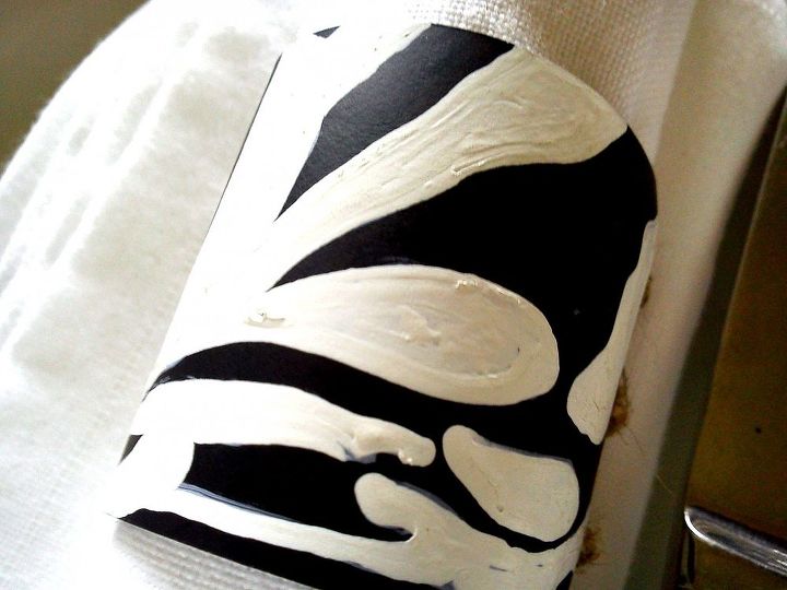 africa leather napkin rings, crafts, home decor, Zebra leather twine free hand painted