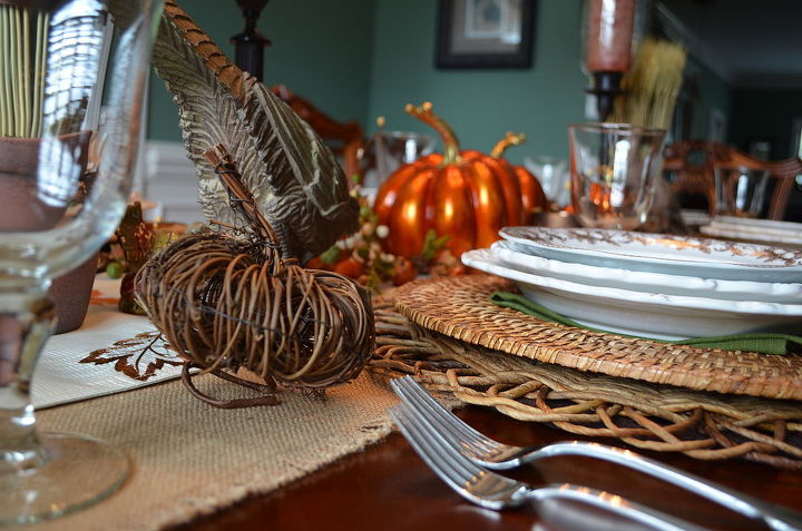 thanksgiving tablescape, seasonal holiday d cor, thanksgiving decorations, small pumpkin place card holders