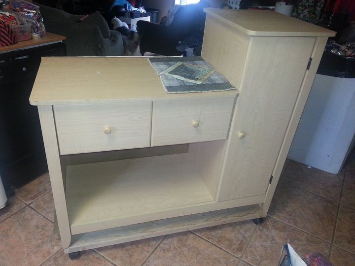 changing table to kitchen island, kitchen design, kitchen island, painted furniture, repurposing upcycling