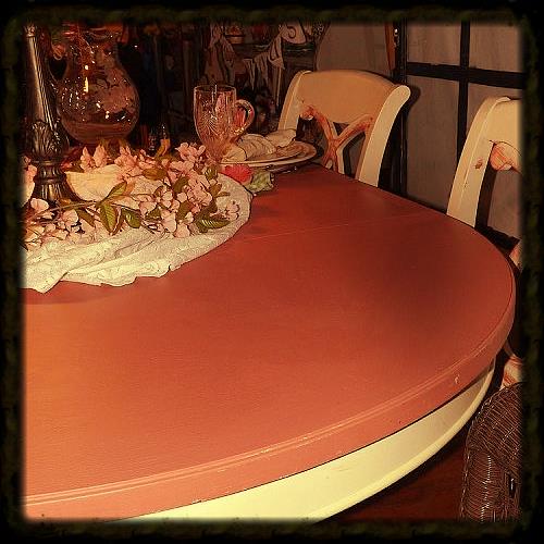 don t be hasty kicking your dining room set to the curb try new paint, dining room ideas, painted furniture, This tired old orangey color seemed to be lifeless sooo