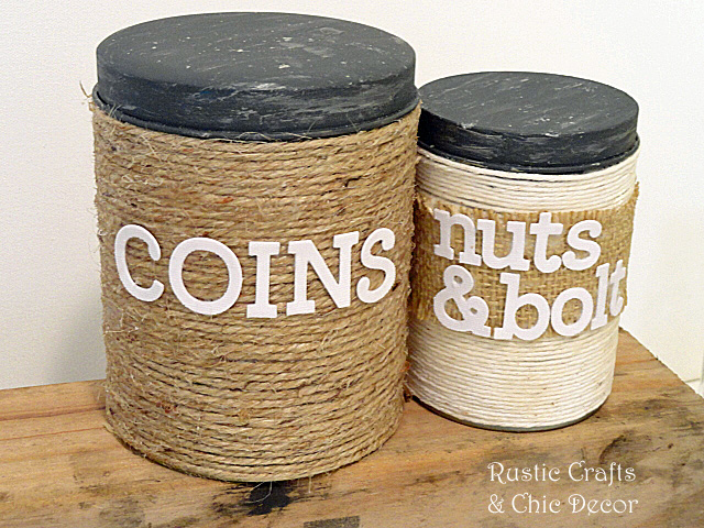 diy storage from recycled christmas tins, crafts, repurposing upcycling