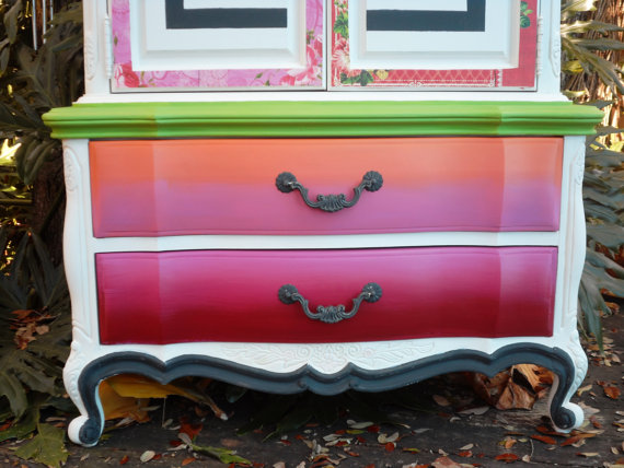 bath and body line inspired, painted furniture