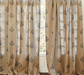 how to stencil curtains learn from my mistakes, crafts, reupholster, window treatments, These Ballard Designs curtains were my inspiration