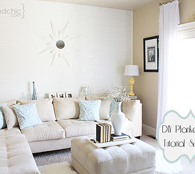 diy planked wall for under 30, living room ideas, wall decor