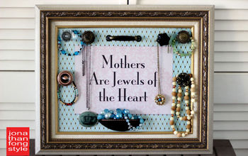  Organizador de joias emolduradas DIY para o dia das mães
