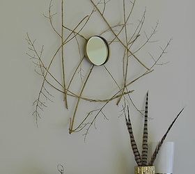 diy tree branch mirror knockoff for less than 3 00, crafts, home decor