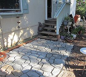 patio garden, gardening, patio, I used a cement form to do this