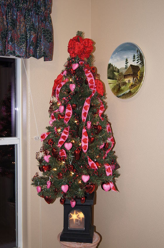 kitchen holiday tree, christmas decorations, easter decorations, patriotic decor ideas, seasonal holiday decor, Valentine s Day Tree