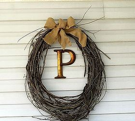 taking an ordinary patio to an extraordinary patio, outdoor living, patio, Add a bit of wow value to your ordinary grapevine wreaths with a burlap bow