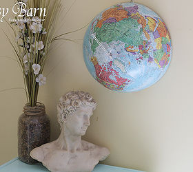 the globe clock, home decor, painted furniture, repurposing upcycling