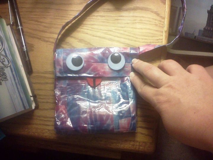 duct tape monster purse, crafts, Duct tape monster purse Created by my oldest daughter