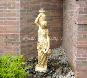 fountains rochester ny garden fountain, ponds water features, Check out this Gorgeous Maiden with Urn Fountain installed in Monroe County Webster NY and Designed for this Front Door Garden Entrance by Acorn Landscaping Certified Aquascape Contractor Fountain Contractor Installer Pond Design