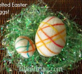 felted easter eggs, crafts, easter decorations, seasonal holiday decor