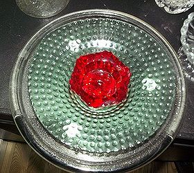 mushrooms and flowers for the garden and yard, crafts, The only glass flower that worked out looks wise I like the red green clear combo