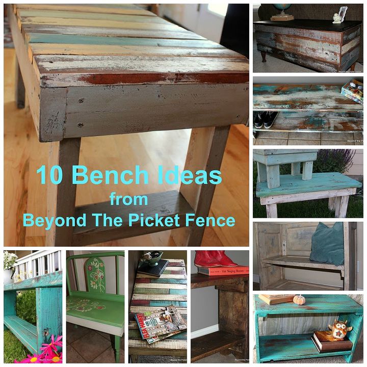 10 bench ideas, diy, how to, painted furniture, repurposing upcycling, rustic furniture, woodworking projects