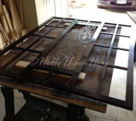 family tree becomes diy mirror for under 20, diy, how to, repurposing upcycling, woodworking projects, Adding the paint to the frame Rubbed Oiled Hammered bronze