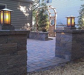 paver patio, concrete masonry, patio