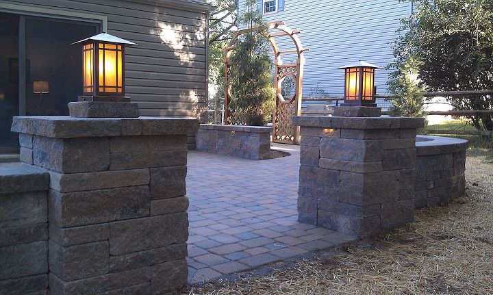 paver patio, concrete masonry, patio