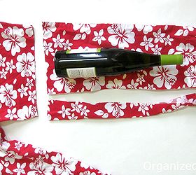 upcycled wine gift bag from a pair of pants, crafts, repurposing upcycling, Cut the pants leg to make a bag large enough for the bottle of wine