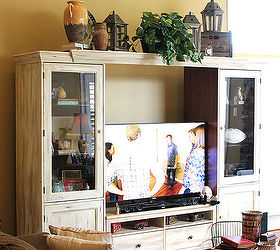 media center rehab, chalk paint, home decor, living room ideas, painted furniture, shabby chic