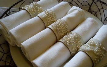 Pearl Leather Napkin Rings
