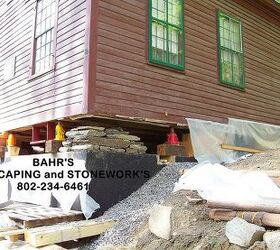 stone foundation restoration project, concrete masonry, home improvement