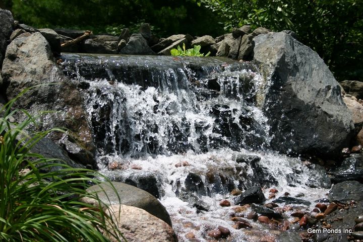 ponds and waterfalls, landscape, ponds water features, Large waterfall installed in Burridge IL