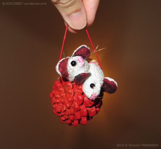 one diy christmas ornament a month 06 pinecone mice, christmas decorations, crafts, seasonal holiday decor