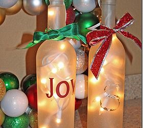 upcycle wine bottles into frosted luminaries, crafts, home decor, lighting, repurposing upcycling, Light and enjoy