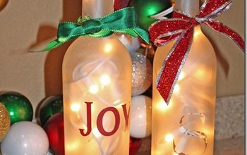 Upcycle Wine Bottles Into Frosted Luminaries