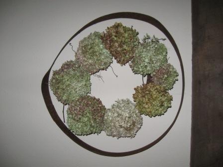 dried hydrangea wreath for wall art, crafts, wreaths